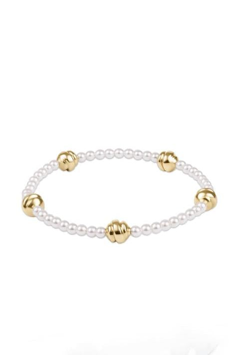 Admire Small Gold 3mm Pearl Bracelet