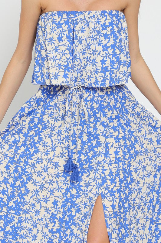 Periwinkle Blue Floral Maxi Dress