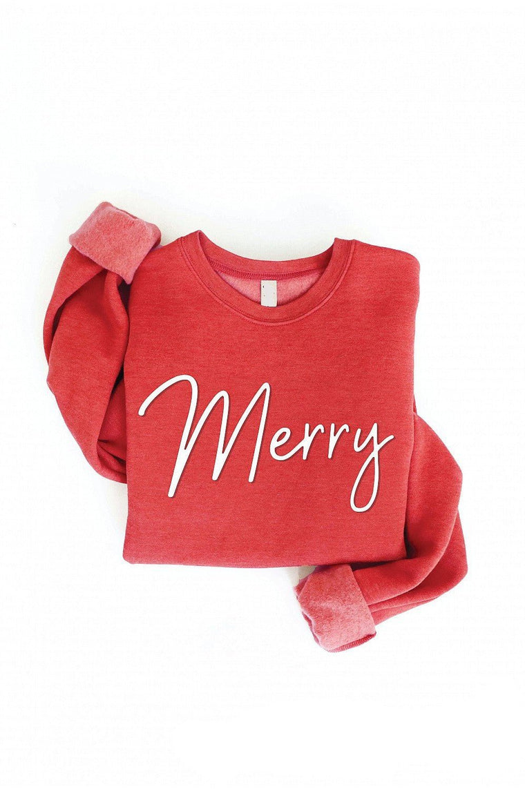 Merry Puff Pullover Cranberry Heather