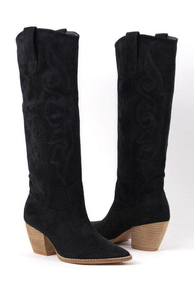 Beatrice Black Western Boots
