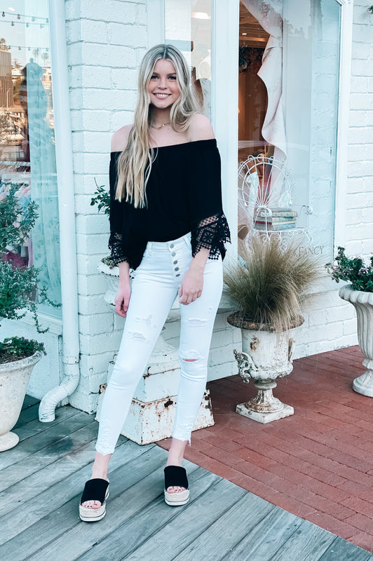 Amore Lace Off The Shoulder Top