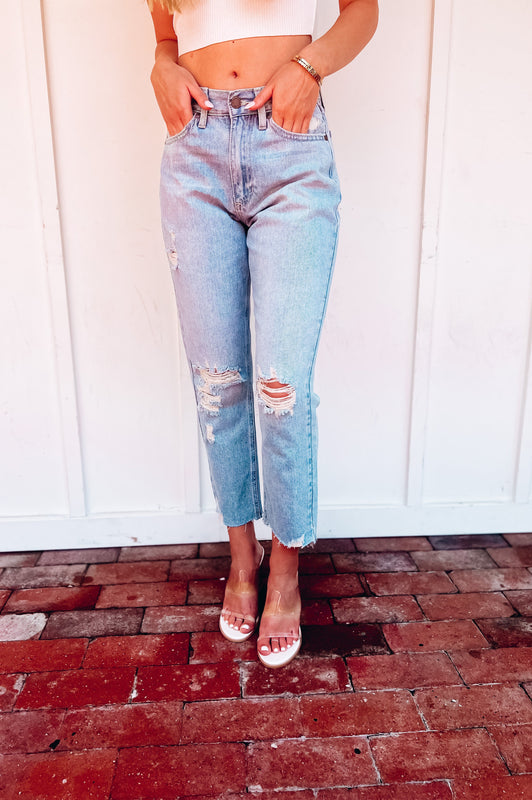 Macy High Rise Straight Jeans