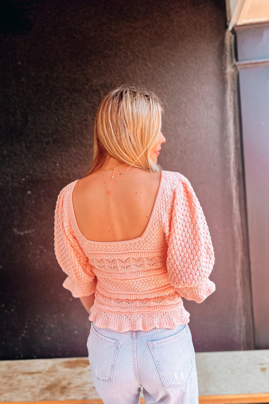 French Kiss Pink Crochet Top