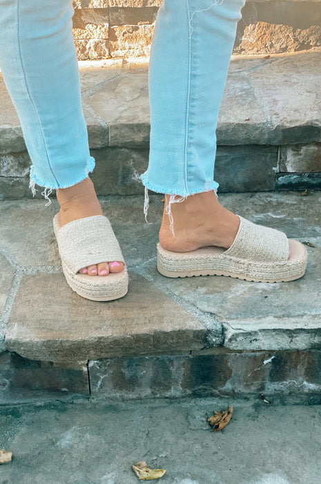 The Sun is Shining Straw Wedges Natural