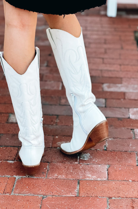 Agency Western Boots White