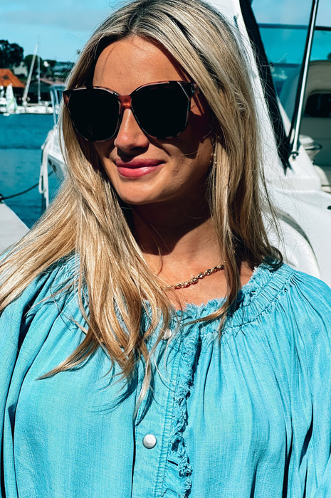 Diff Gia Pink Tortoise & Grey Sunglasses