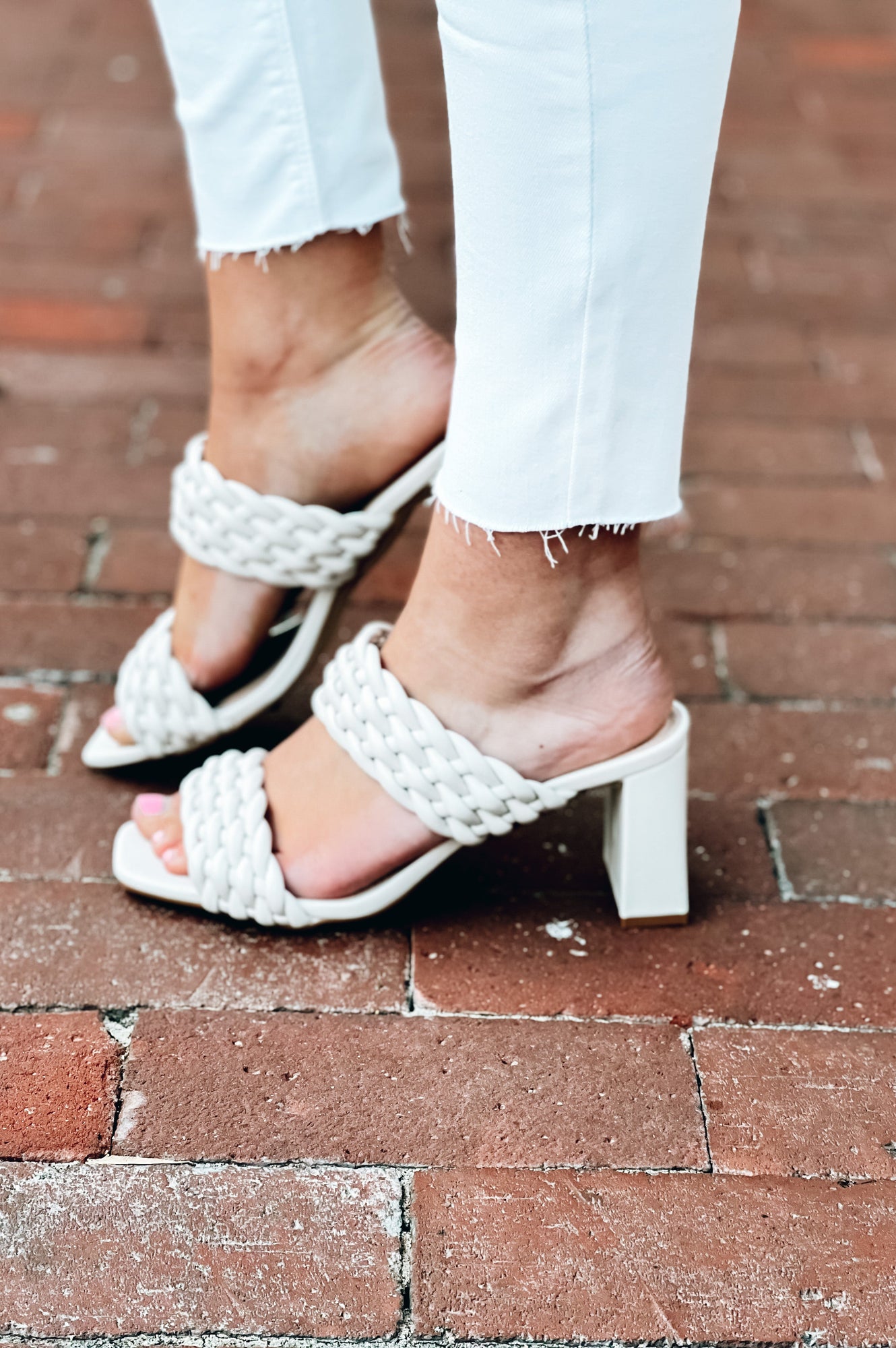Gucci: Off-White Horsebit Heeled Sandals | SSENSE
