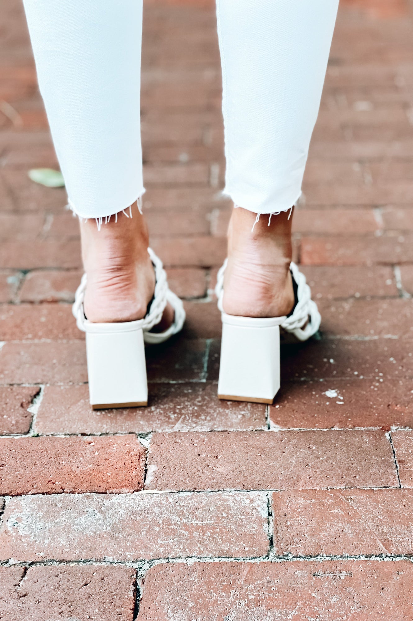 Public Desire Tess White Block Heeled Sandals | ASOS