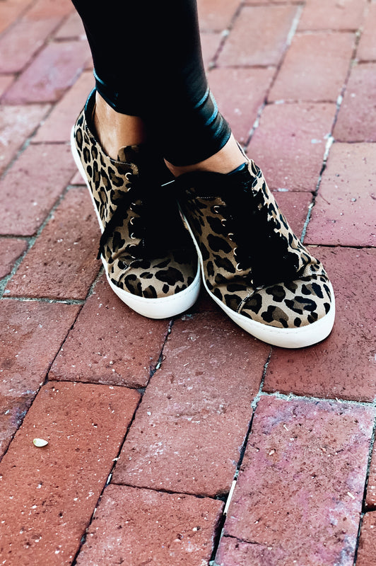 Kickin' it in Leopard Sneakers