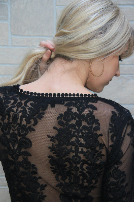 Tiffany Lace Dress Black