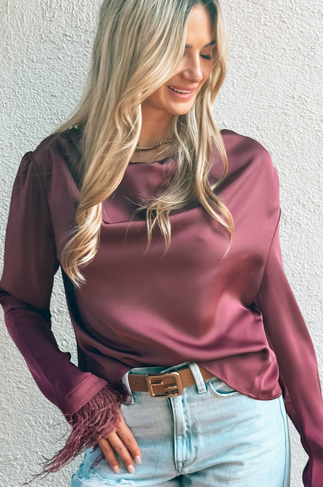 Melody Drive Silk Feather Blouse
