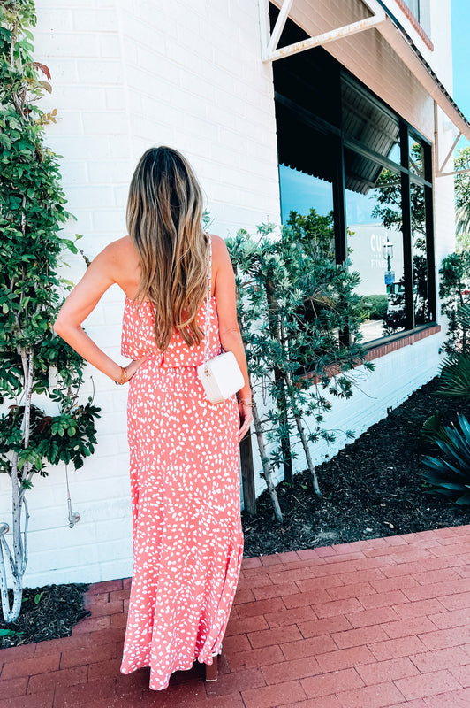 cherry blossom maxi dress Cherry Blossom Meara One Shoulder Satin Maxi Dress PINK-RED-MULTI / S by Sugarlips