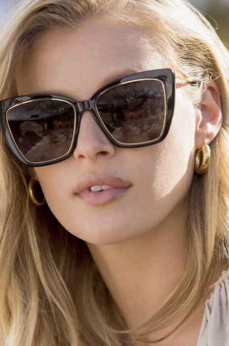 Diff Becky IV Black & Grey Polarized Sunglasses
