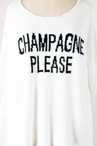 Champagne Please Sweater Ivory